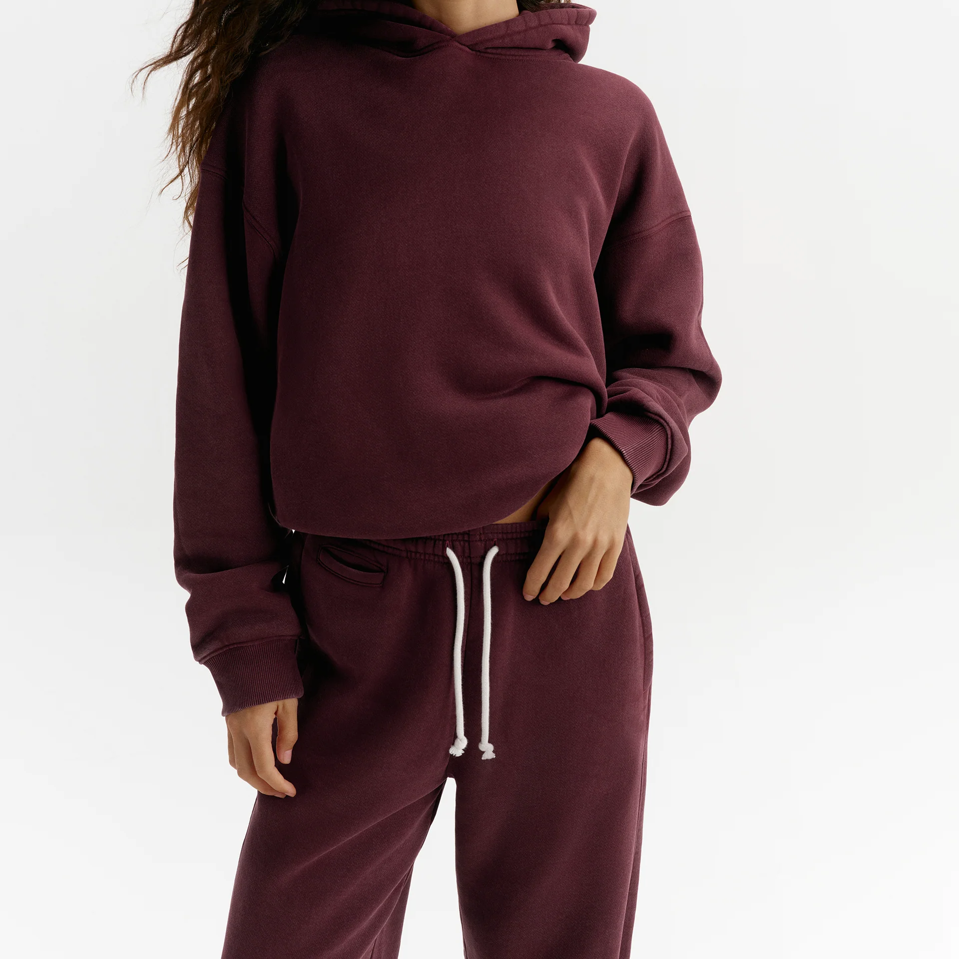 Vintage Washed Relaxed Fit Hooded Sweatshirt