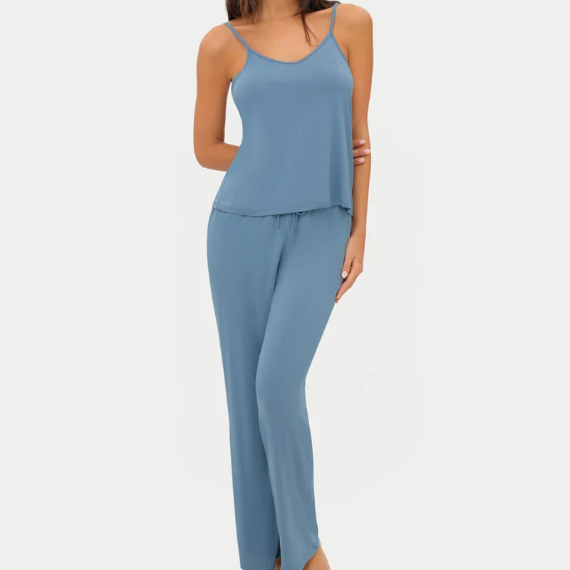 Cami Top Wide‑Leg Trouser Loungewear Set Pajamas