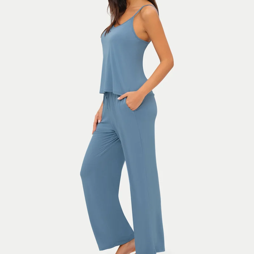 Cami Top Wide‑Leg Trouser Loungewear Set Pajamas
