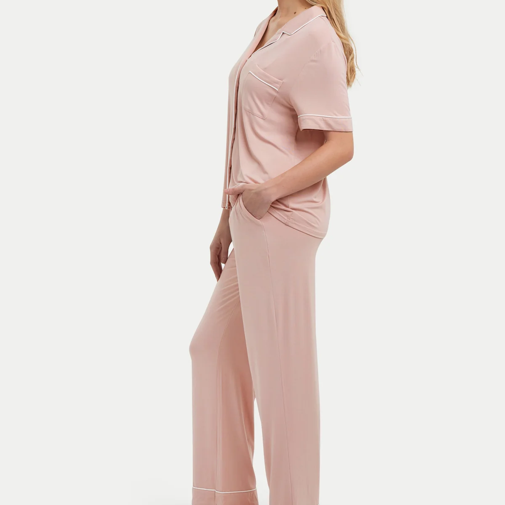 Short Sleeve Nightwear Two‑Piece Pajama Set