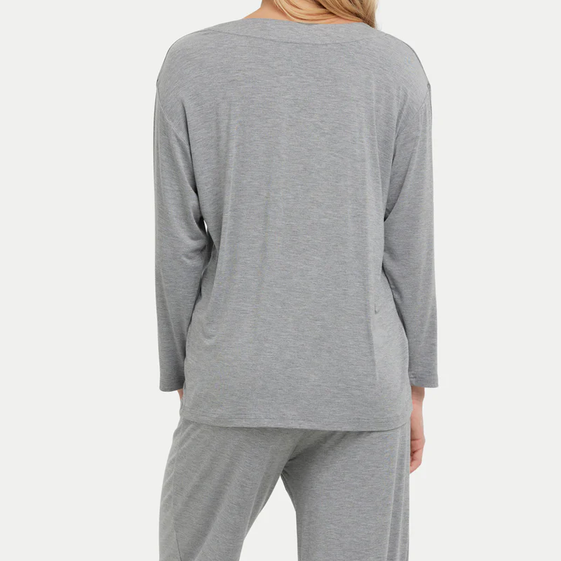 Long Sleeve Relaxed Fit Pajama Two‑Piece Set